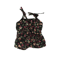 Jumpsuit bloemen zwart